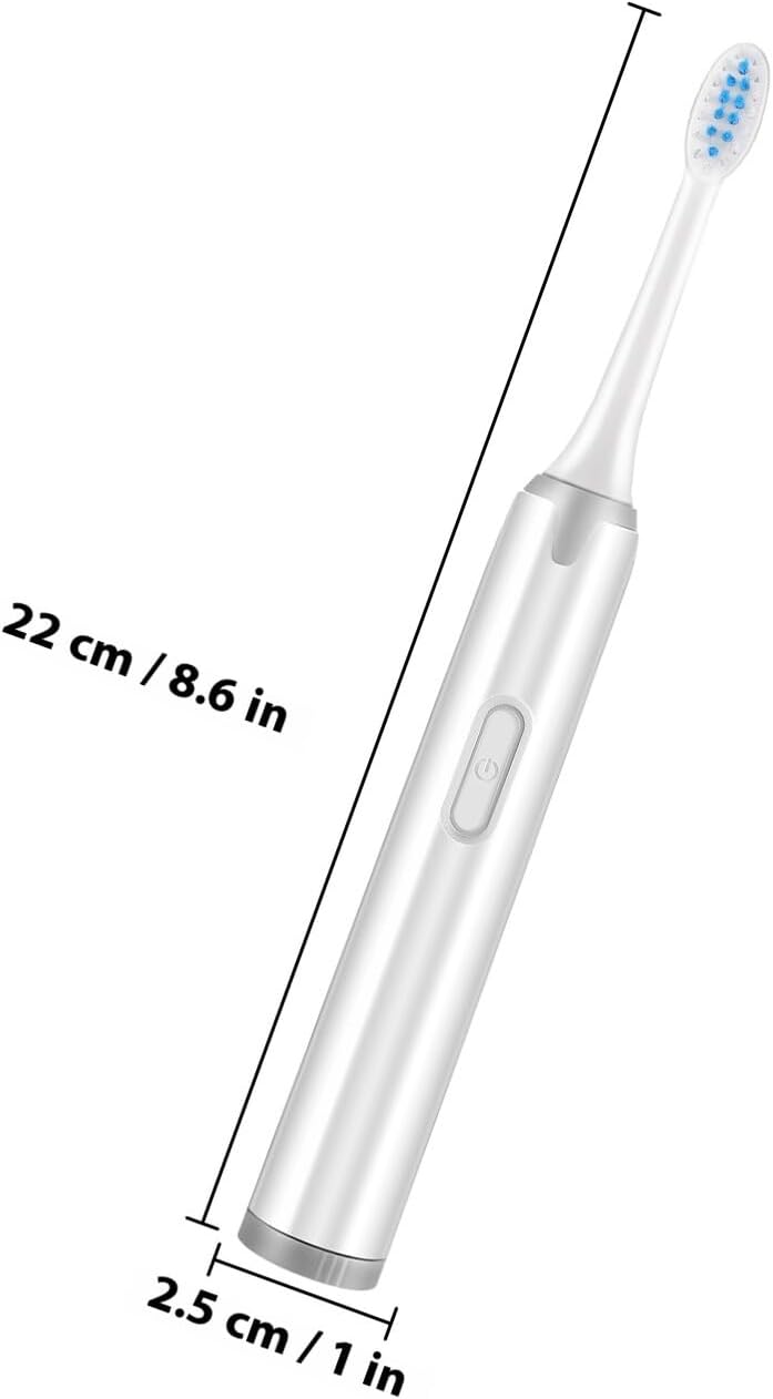 Electric Waterproof Adult Sonic Toothbrush with 5 Soft Brush Heads, Non-Rechargeable Battery-Powered Dental Cleaning Brush for Household Oral Care - Image 2
