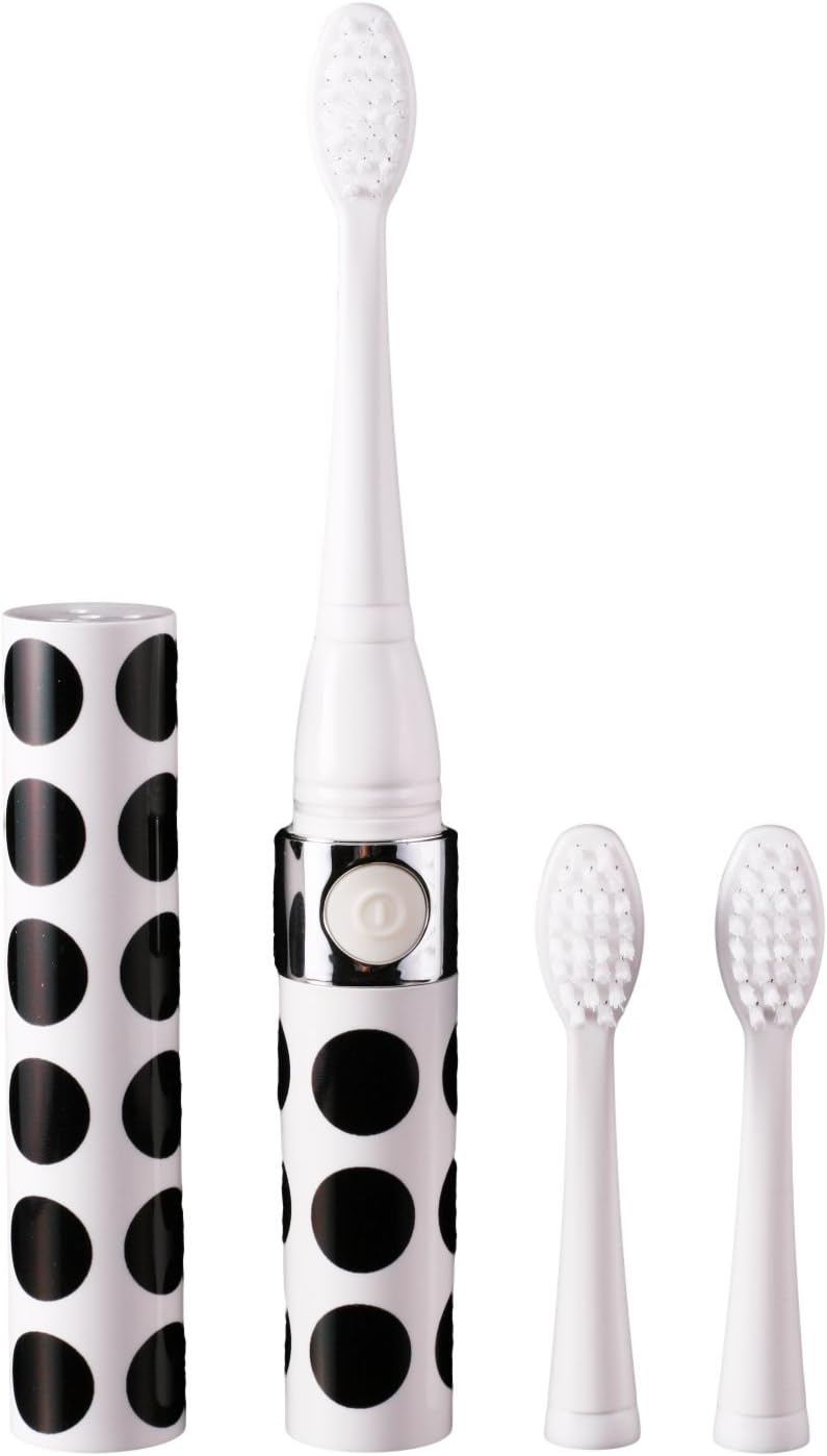 Electric Toothbrush Black Polka Dot (Portable/Travel Size)